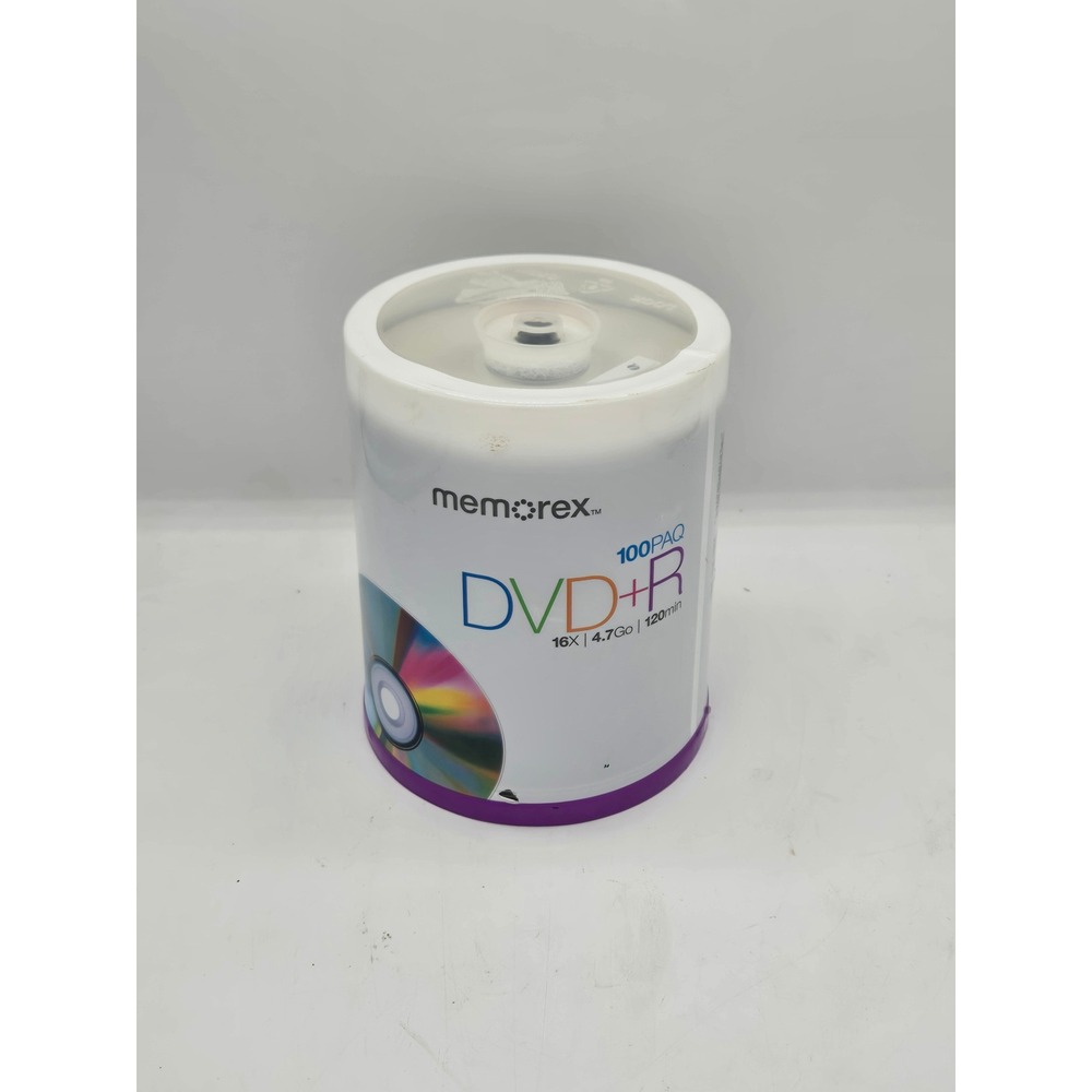 Memorex 100 Pack DVD-R 4.7GB 16x 120min Blank Recordable Media Spindle 05621